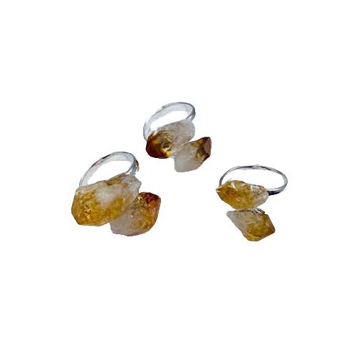 Set de 3 Anillos Ajustables de Citrino