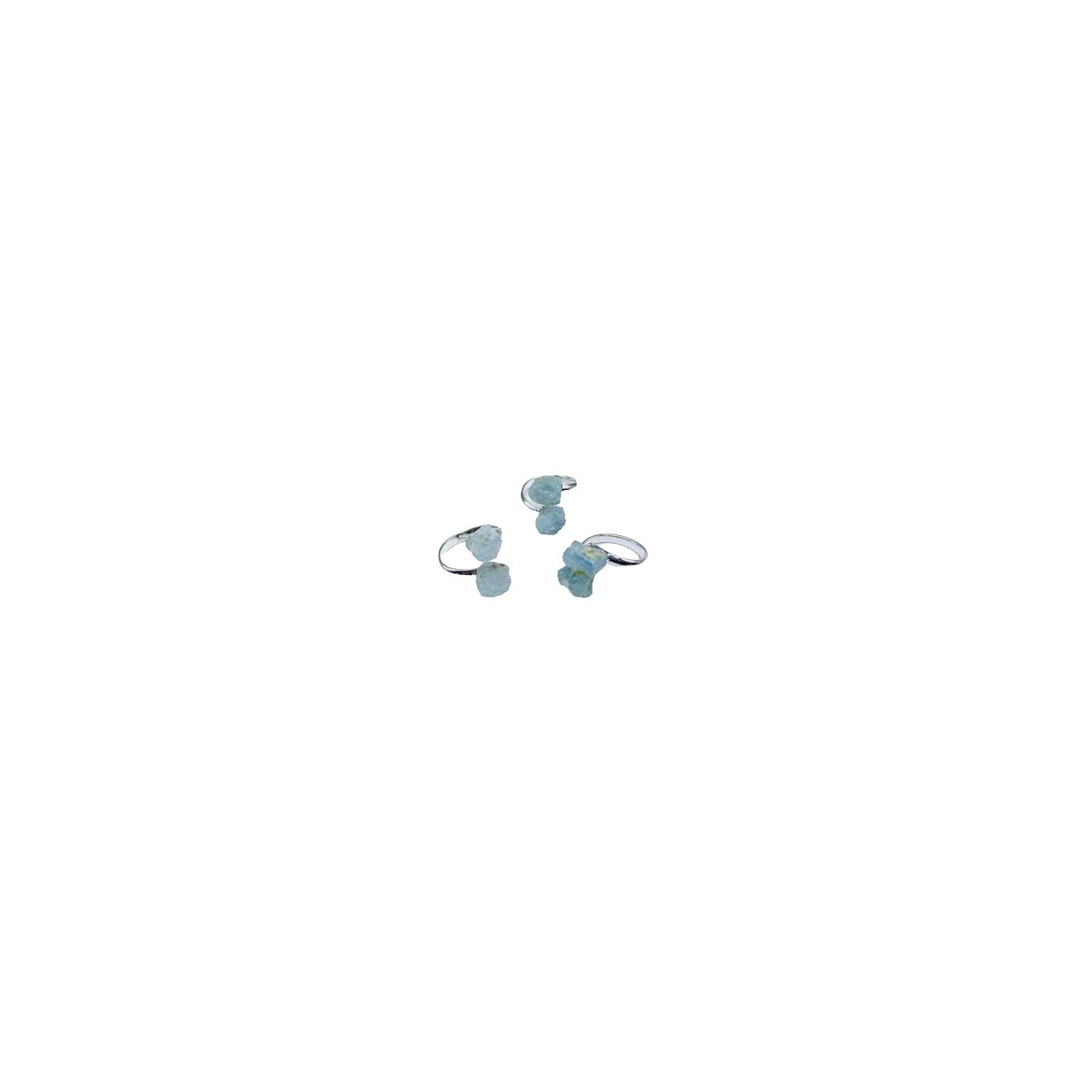 Set of 3 Adjustable Aquamarine Rings