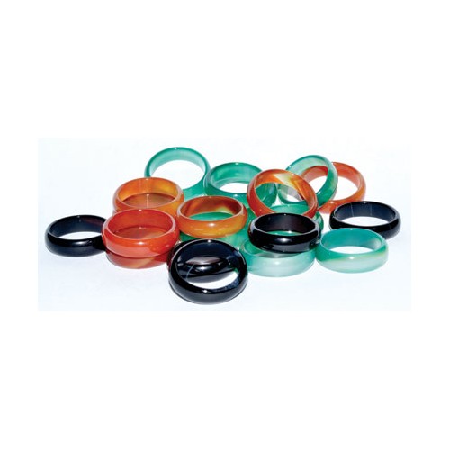 Set of 100 6mm Agate Rings for Crafting