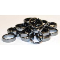 Set of 100 Flat Hematite Rings