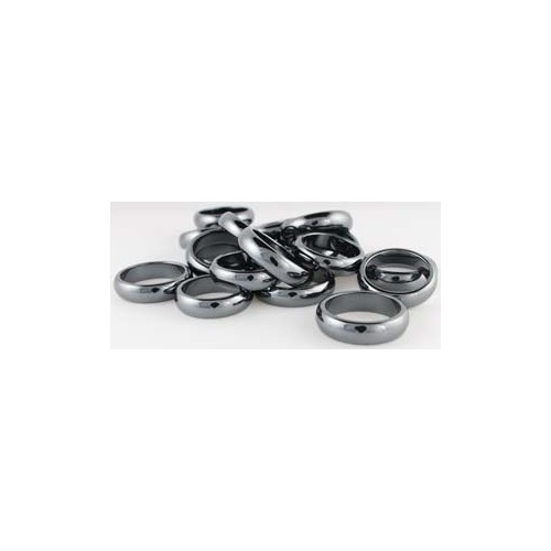 Set of 100 Rounded Hematite Rings