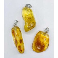 Unique Amber Tumbled Pendant from Brazil