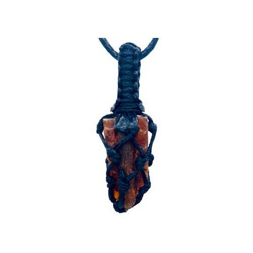 Orange Kyanite Cage Pendant for Creativity