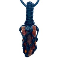 Orange Kyanite Cage Pendant for Creativity