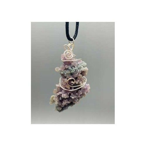 Grape Agate Wire Wrapped Pendant