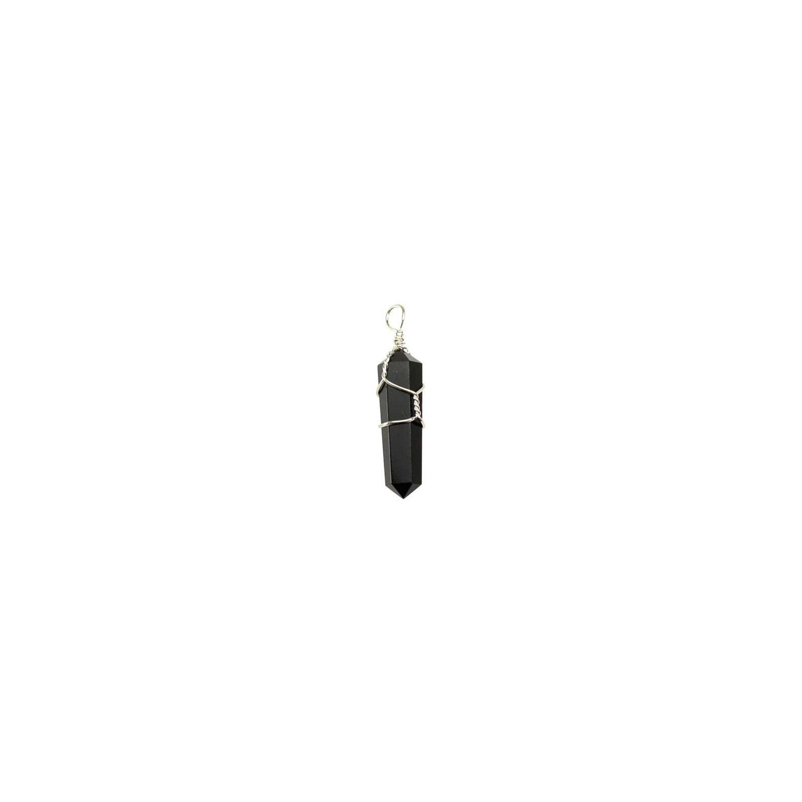 Set of 5 Wire Wrapped Black Obsidian Points