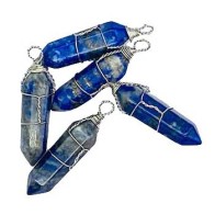 Set of 5 Lapis Lazuli Wire Wrapped Points