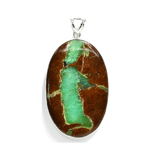 Chrysoprase Pendant in Sterling Silver