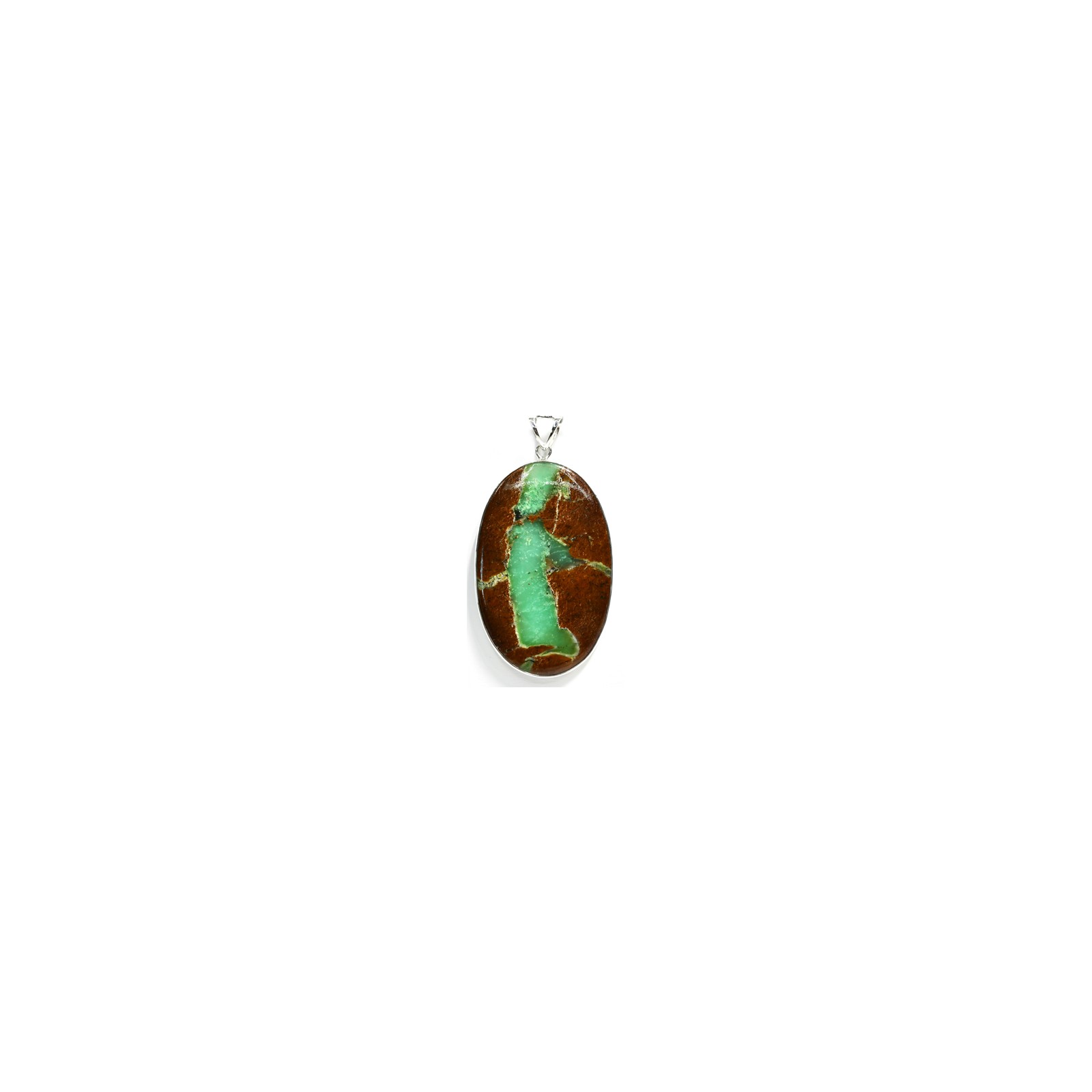 Chrysoprase Pendant in Sterling Silver