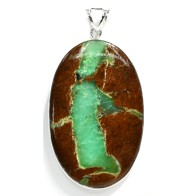 Chrysoprase Pendant in Sterling Silver