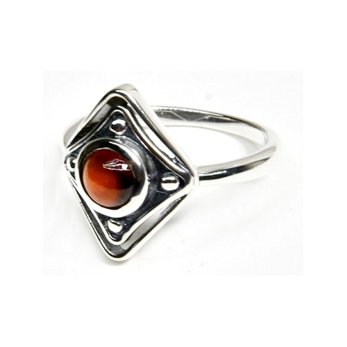 Size 6 Hessonite Sterling Silver Ring