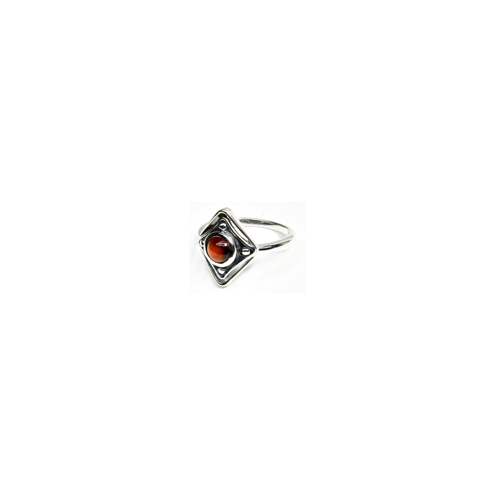 Size 6 Hessonite Sterling Silver Ring