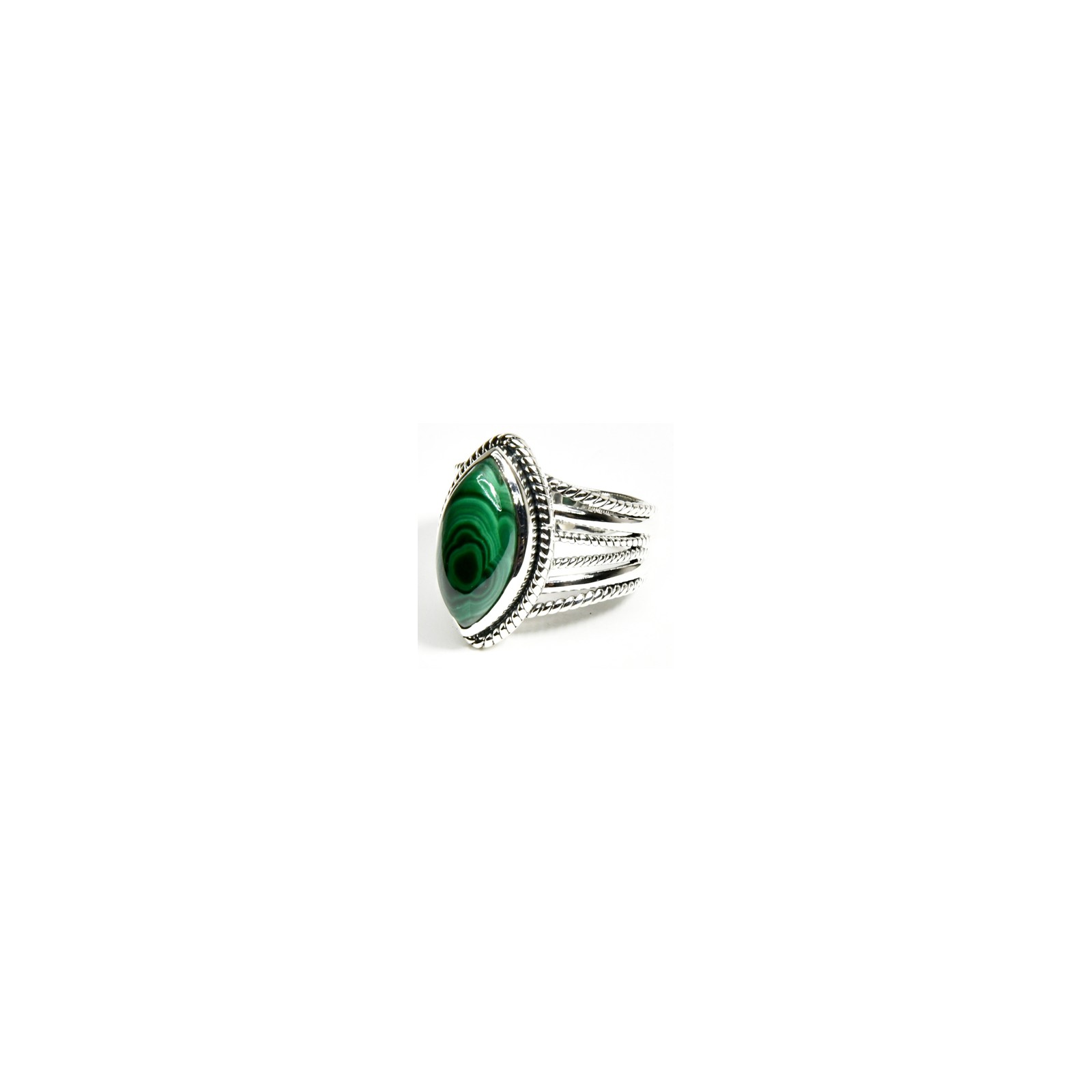 Size 9 Malachite Ring - Handcrafted Jewelry