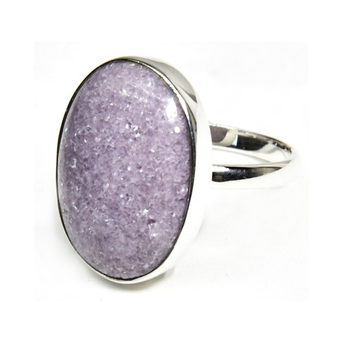 Lepidolite Ring Size 7 in Sterling Silver