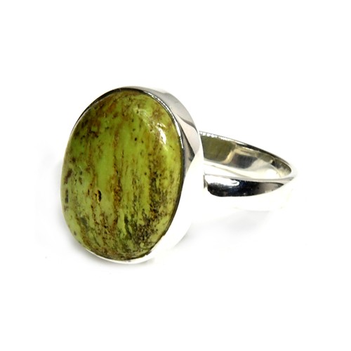 Vibrant Gaspeite Ring Size 6