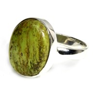 Vibrant Gaspeite Ring Size 6