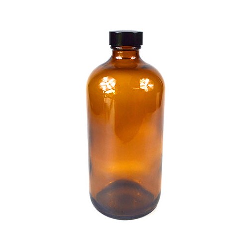 16oz Amber Glass Bottle with Secure Cap