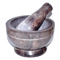 4" Natural Mortar and Pestle Set for Spices