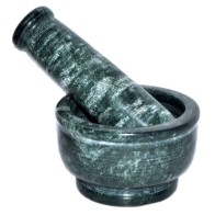 4" Green Marble Mortar and Pestle Kitchen Tool