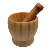 4 Inch Wooden Mortar and Pestle Set