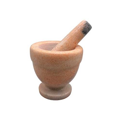 4-inch Sunset Jade Mortar and Pestle for Ritual Use