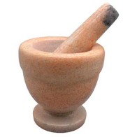 4-inch Sunset Jade Mortar and Pestle for Ritual Use