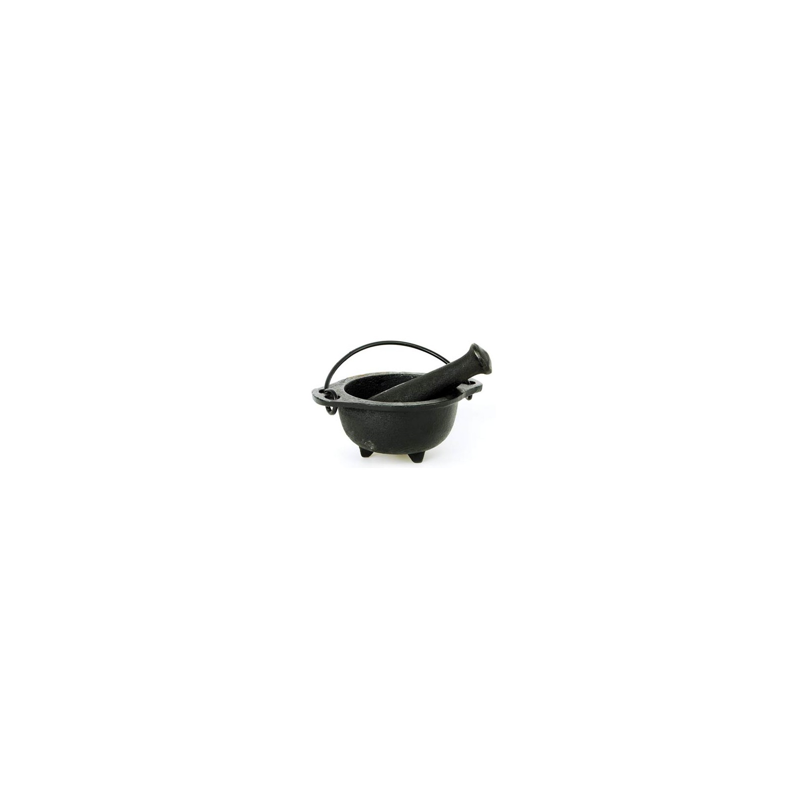 Cast Iron Cauldron Mortar and Pestle Set for Herbs