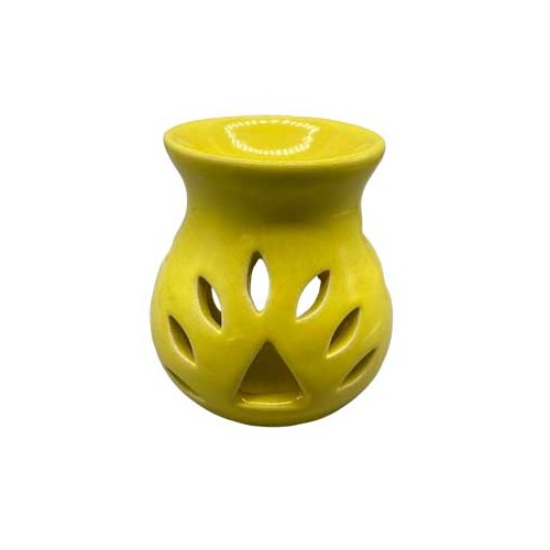 4" Yellow Ceramic Oil Diffuser for Aromatherapy