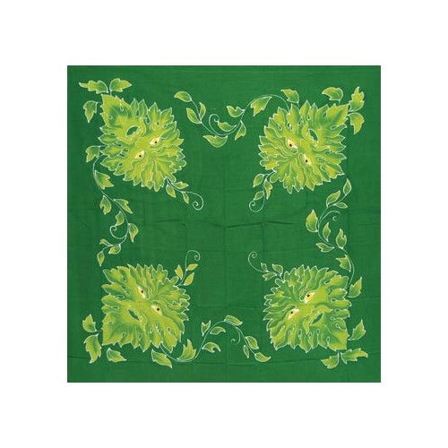 Green Man Altar Cloth Scarf 36 inch