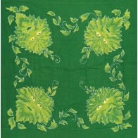 Green Man Altar Cloth Scarf 36 inch