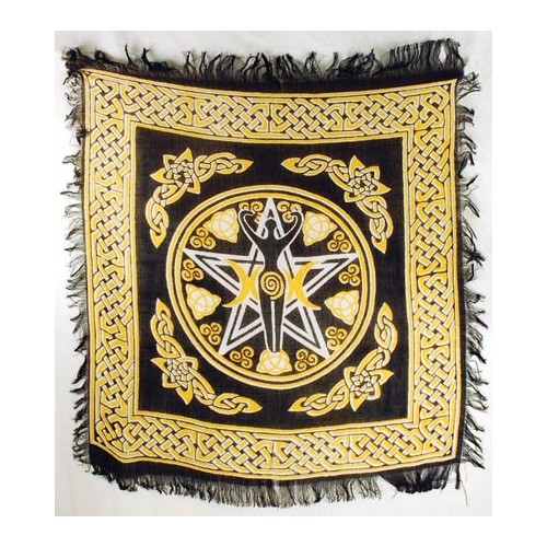 Pentagram Goddess Altar Cloth 18x18