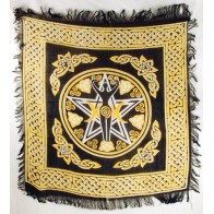 Pentagram Goddess Altar Cloth 18x18