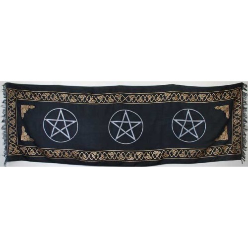 Three Pentagram Altar Cloth 21" x 72"