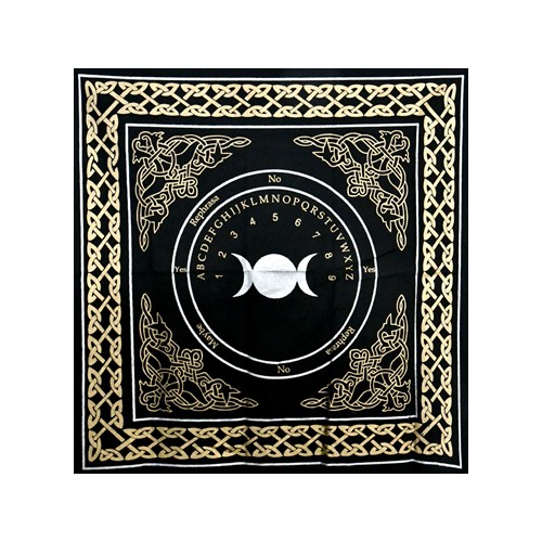 Tela de Altar Ouija Triple Luna 24x24 para Rituals