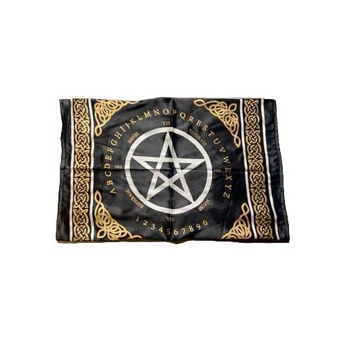 Mantel de Altar Ouija de 24\"x24\" con Pentagrama