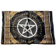 Mantel de Altar Ouija de 24\"x24\" con Pentagrama