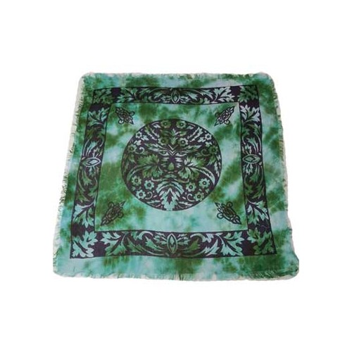 Green Man Altar Cloth 18x18 for Rituals