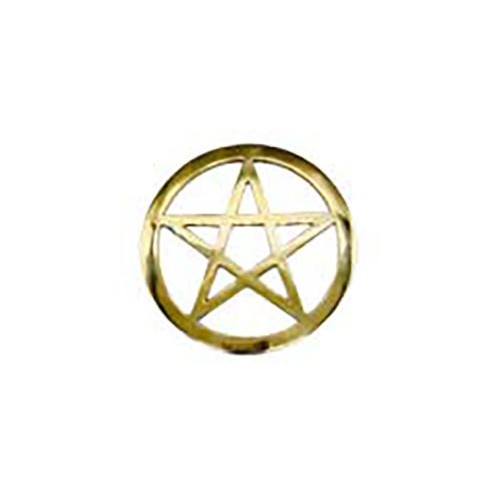 5.75" Brass Pentagram Altar Tile