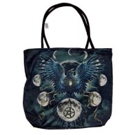 Sinister Crow Jute Tote Bag for Every Day Use