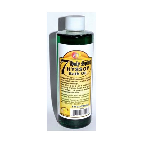 Aceite de baño de Hyssop 7 Espíritu Santo de 8oz