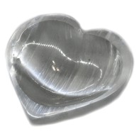 4 Inch Selenite Heart Bowl for Crystals