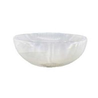 4 Inch Selenite Oval Bowl for Crystals