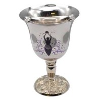 Goddess of Earth Chalice Stainless Steel 4 3/4"