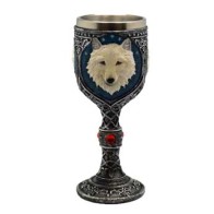 7 1/2" White Wolf Chalice - Ritual Goblet