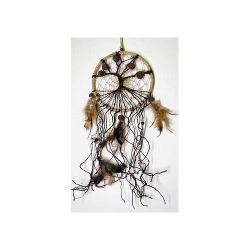 6" Tree Hemp Dreamcatcher with Feathers