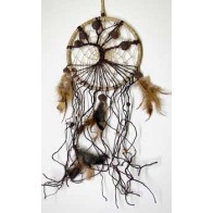 6" Tree Hemp Dreamcatcher with Feathers