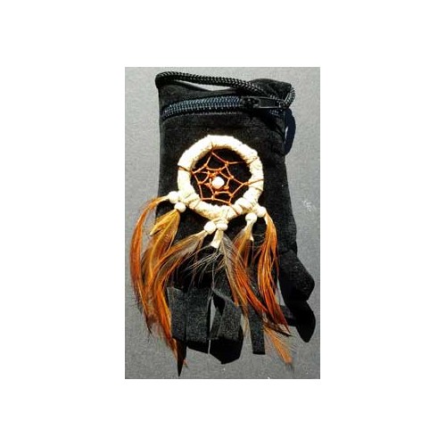 Black Bag Dream Catcher Zipper Pouch