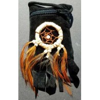 Black Bag Dream Catcher Zipper Pouch