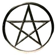 Cut-Out Pentagram Altar Tile 5.75"