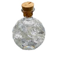 Silver Flakes Pocket Spell Bottle